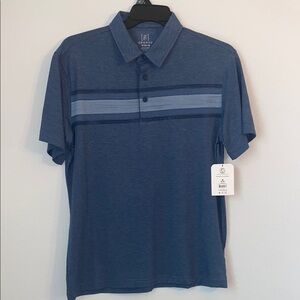 George Men's Polo Shirt in Blue with Stripes